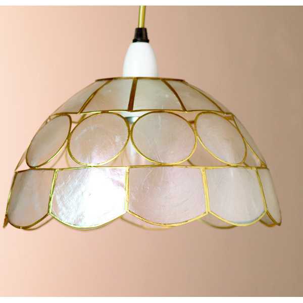 Elegant Capiz Shell Basket Chandelier Shades of Light Elegant Capiz Shell Basket Chandelier Shades of Light